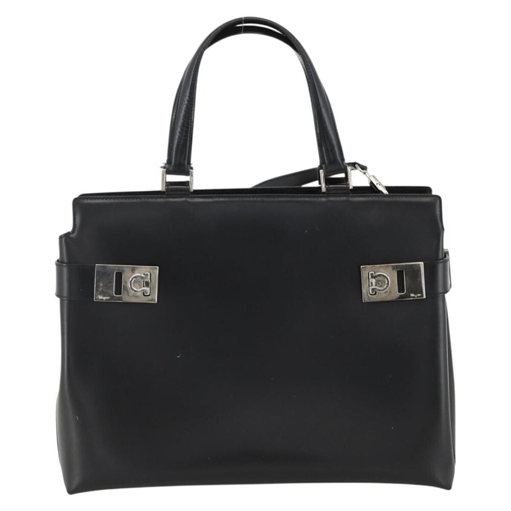 Salvatore Ferragamo Double Gancini Side Buckle Tote Leather Medium
